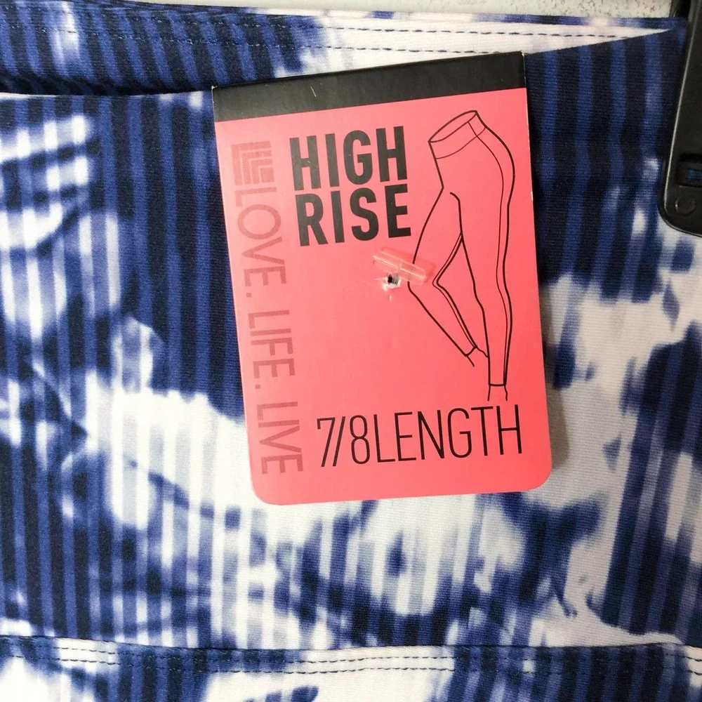 Love Life Live Blue Printed Leggings - Picture 2 of 4